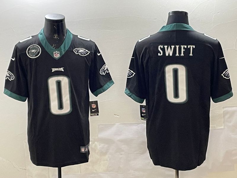 Men Philadelphia Eagles #0 Swift Black Second generations 2025 Nike Vapor Limited NFL Jersey style 5->philadelphia eagles->NFL Jersey